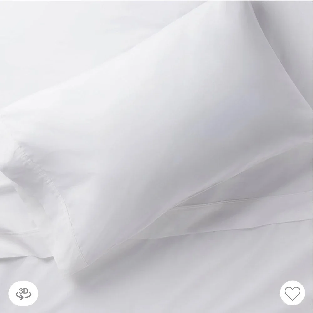King Solid Performance 400 Thread Count Pillowcase Set White - Threshold